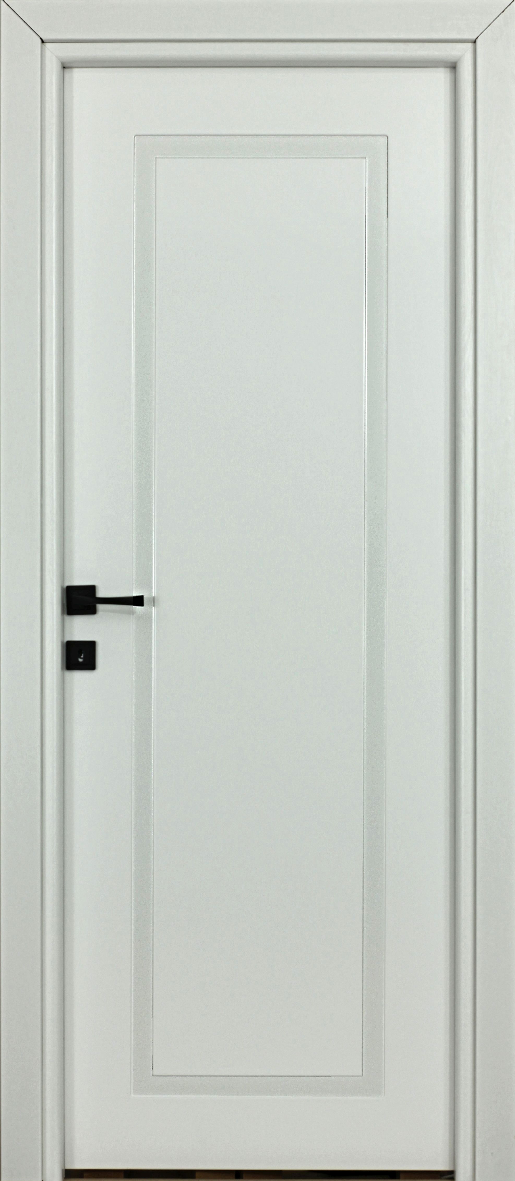 Usa interior Inline, fara geam, reversibila, MDF, 88 x 203 cm, alb