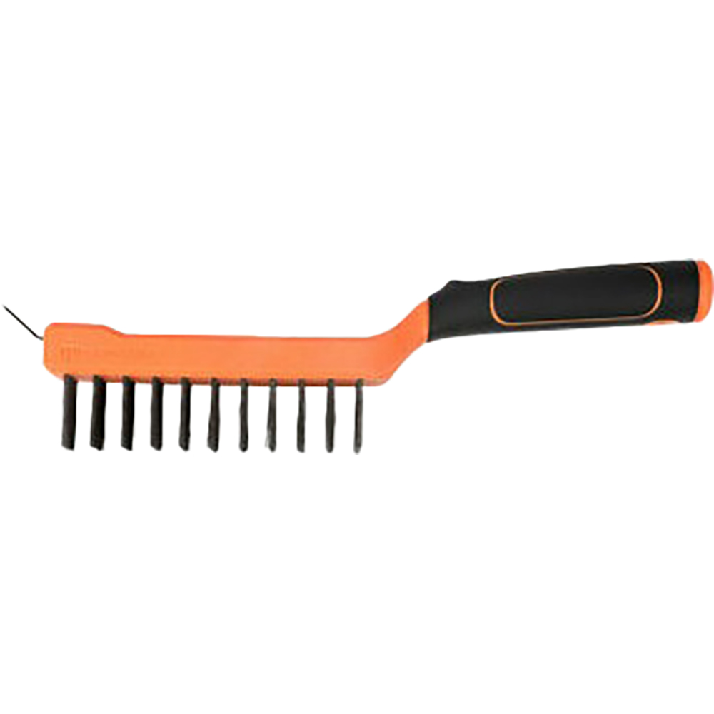 Perie sarma cu racleta MAGNUSSON, 29 cm, otel si plastic, negru/portocaliu