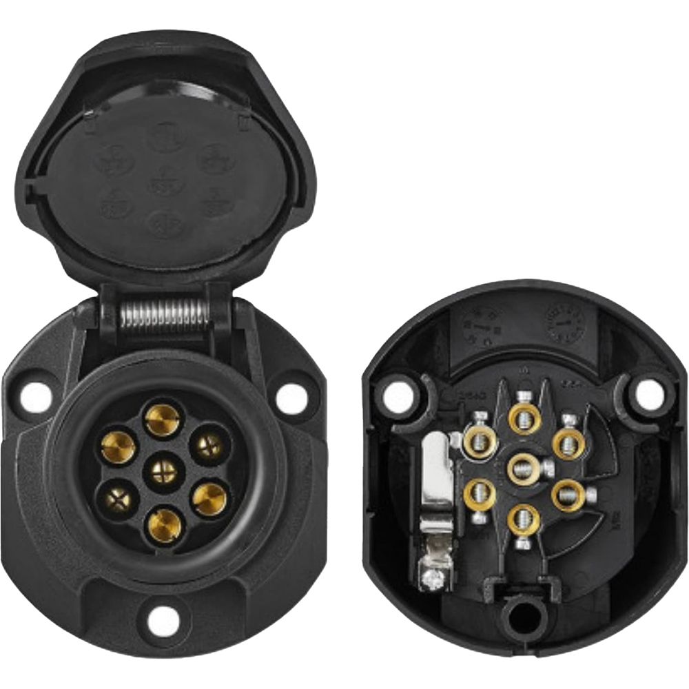 Priza auto remorca CARMAX, 7 pini, 12V, negru
