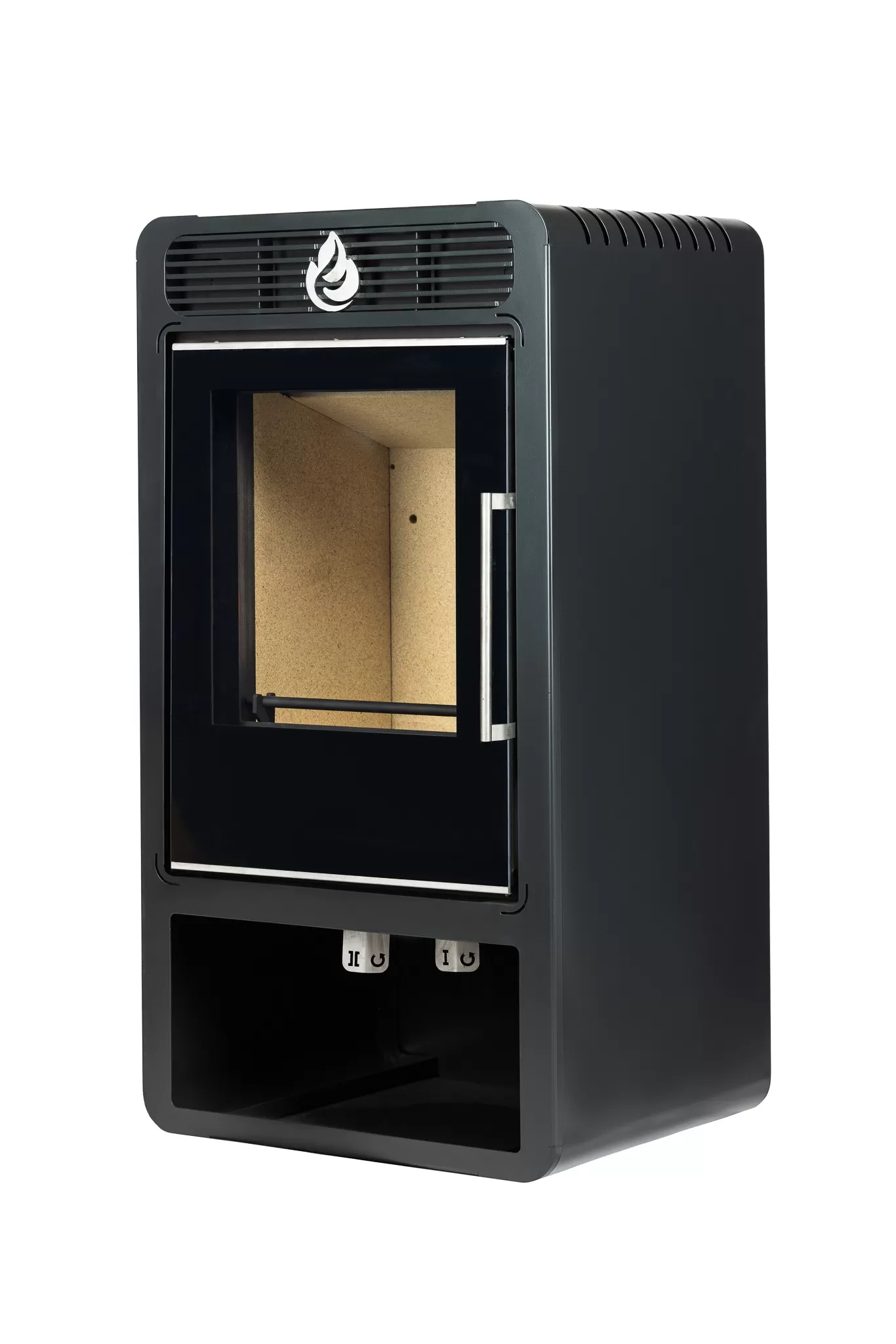 Semineu pe lemne MSS Designo 345.0240, 8 kW, 33l, otel, negru