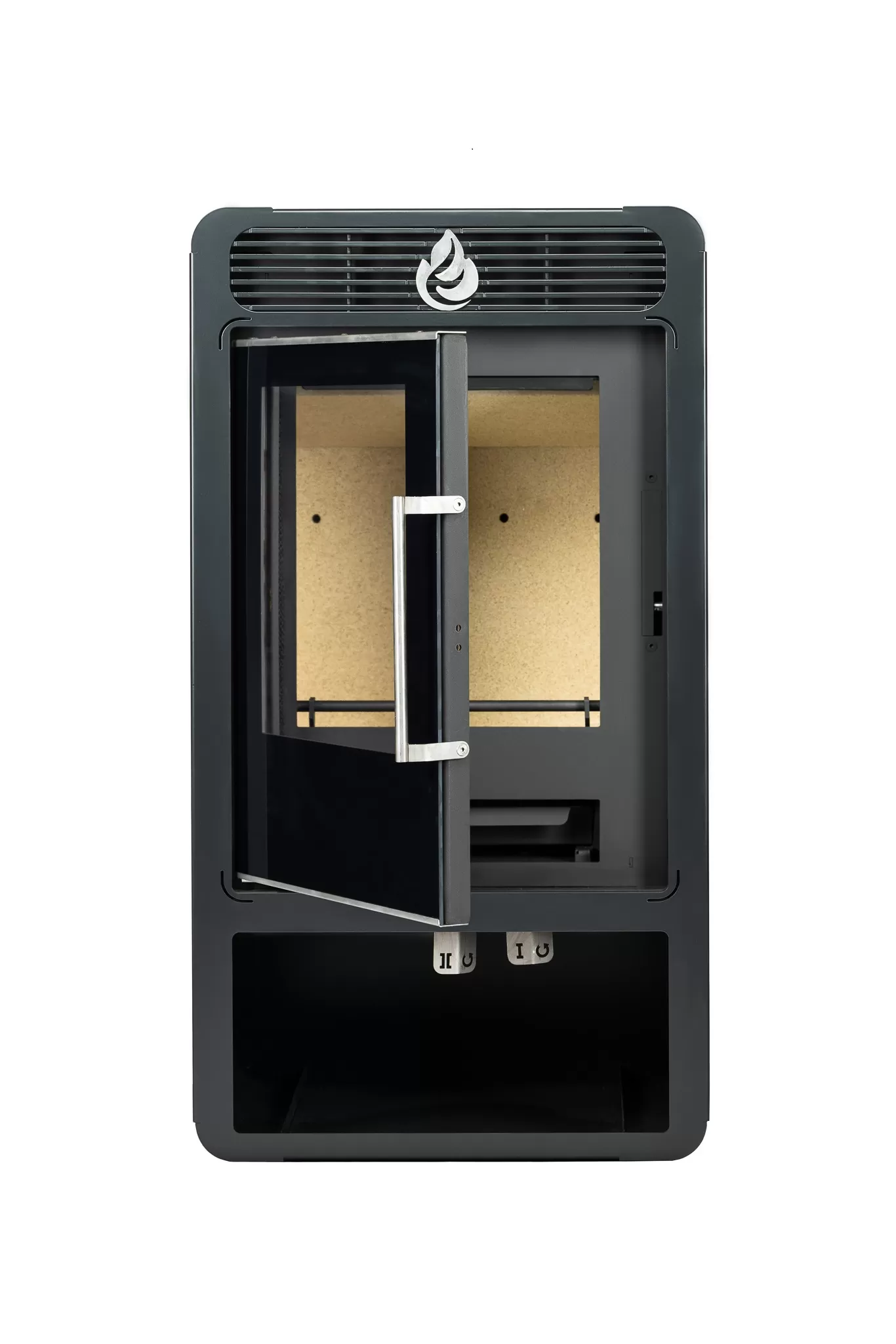 Semineu pe lemne MSS Designo 345.0240, 8 kW, 33l, otel, negru