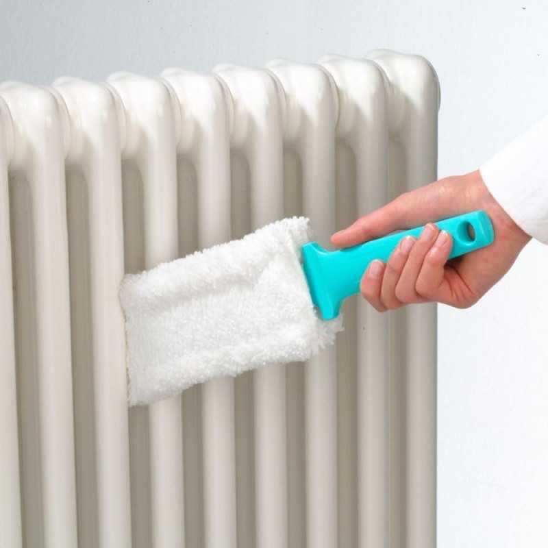 Perie pentru indepartarea prafului de pe calorifere LEIFHEIT, 40 cm, alb-verde