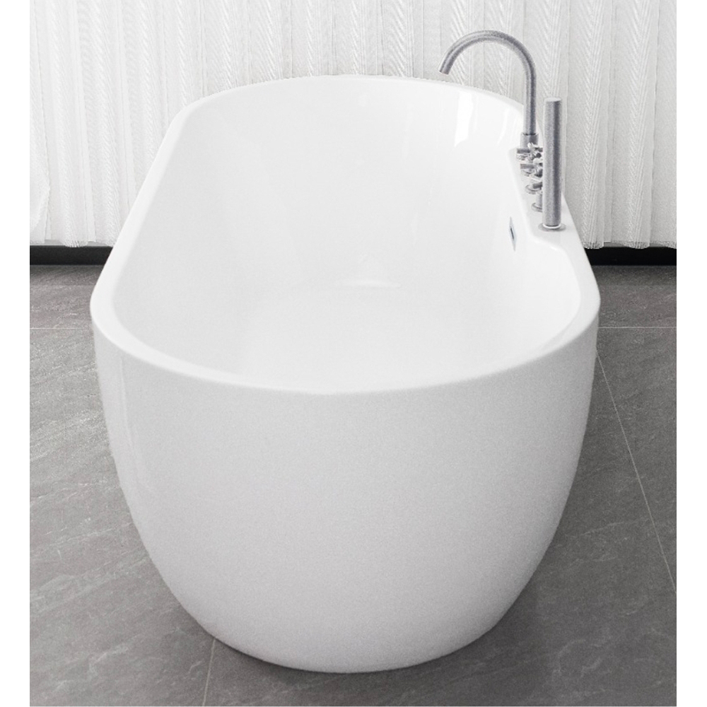 Cada baie freestanding SANOTECHNIK Aruba G9045, acril, 170 x 75 x 58 cm, baterie si para de dus incluse, alb-crom