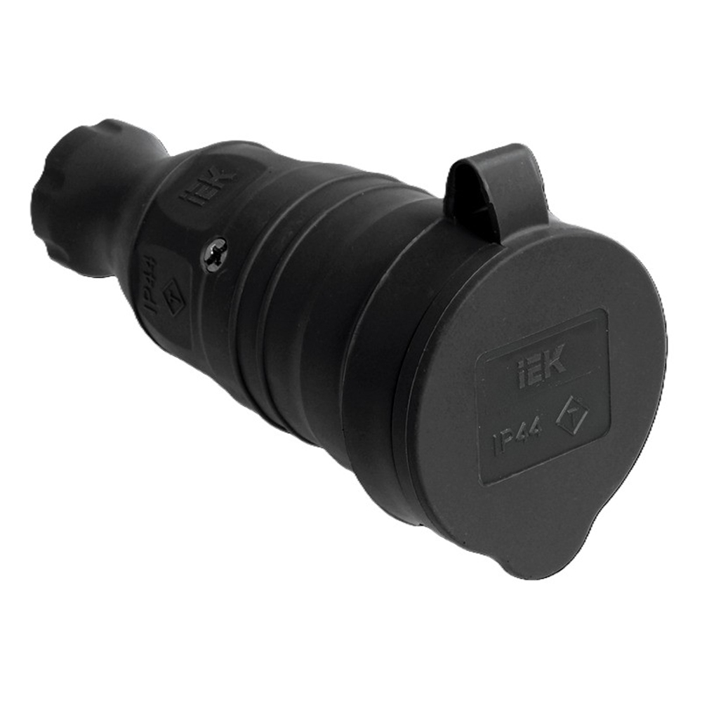 Priza IEK, cauciuc, 3500W, 16A, negru