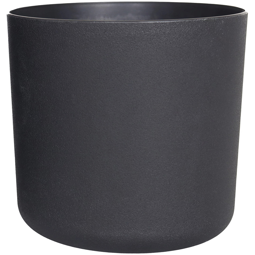 Ghiveci flori VERVE, plastic, D 13 cm, negru