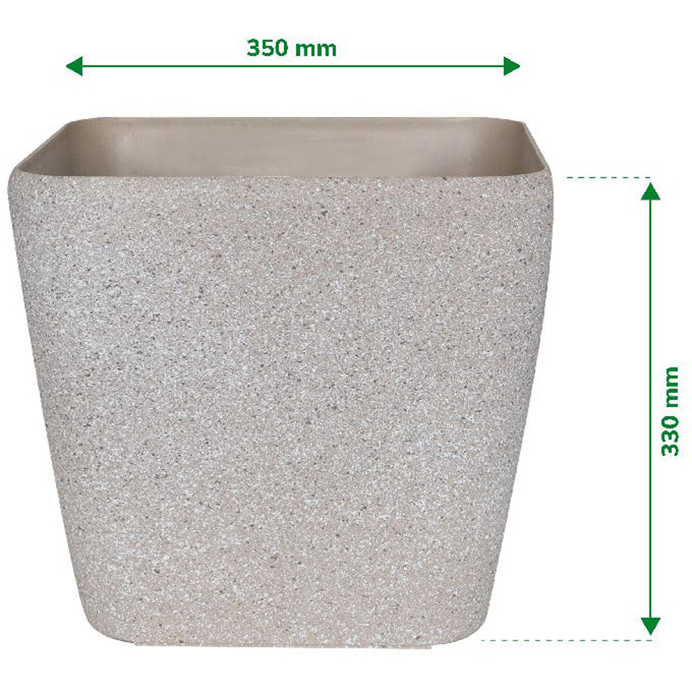 Ghiveci flori VERVE, plastic, D 35 cm, bej