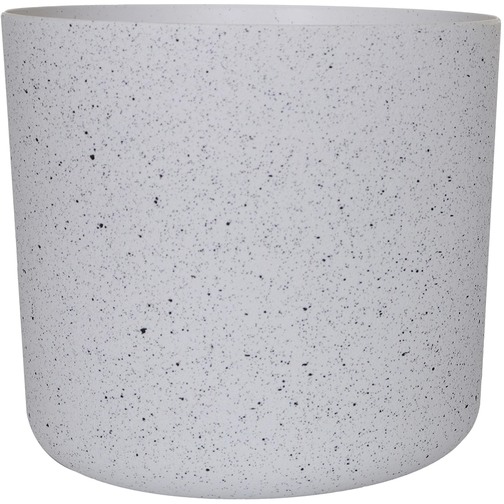 Ghiveci flori VERVE, plastic D 22 cm, alb