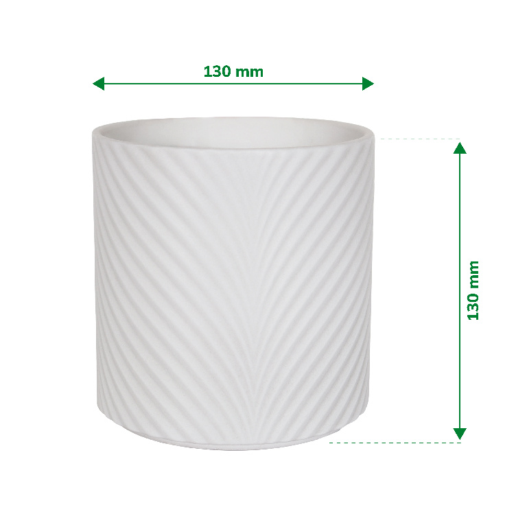 Ghiveci din teracota Verve, 13 cm, alb