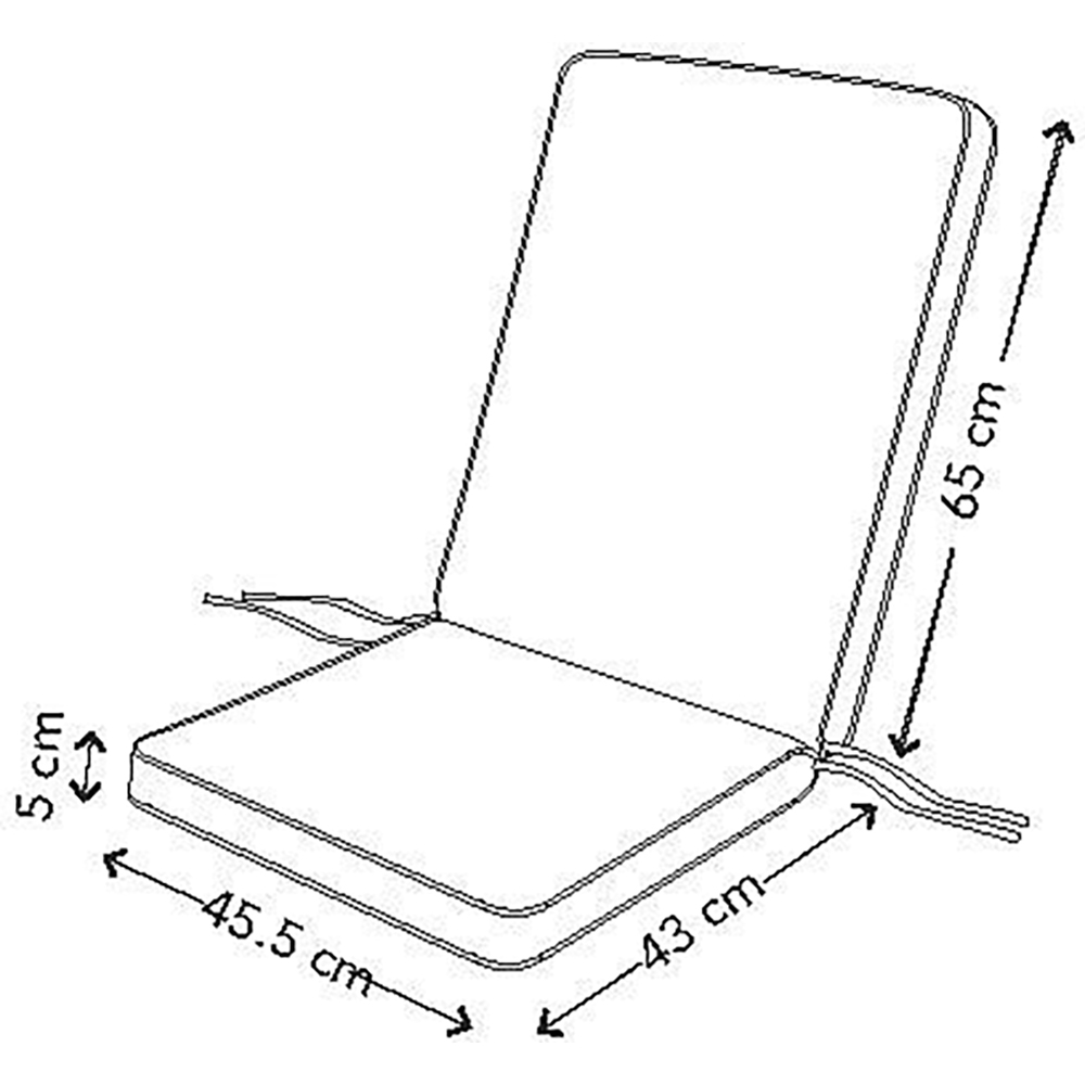 Perna pentru scaun Tiga GOODHOME, 108 x 45.5 x 5, poliester, bej