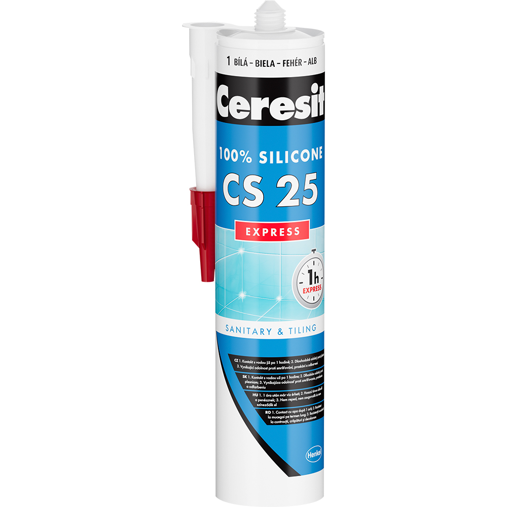 Silicon sanitar Ceresit CS25 Express, alb, 280 ml