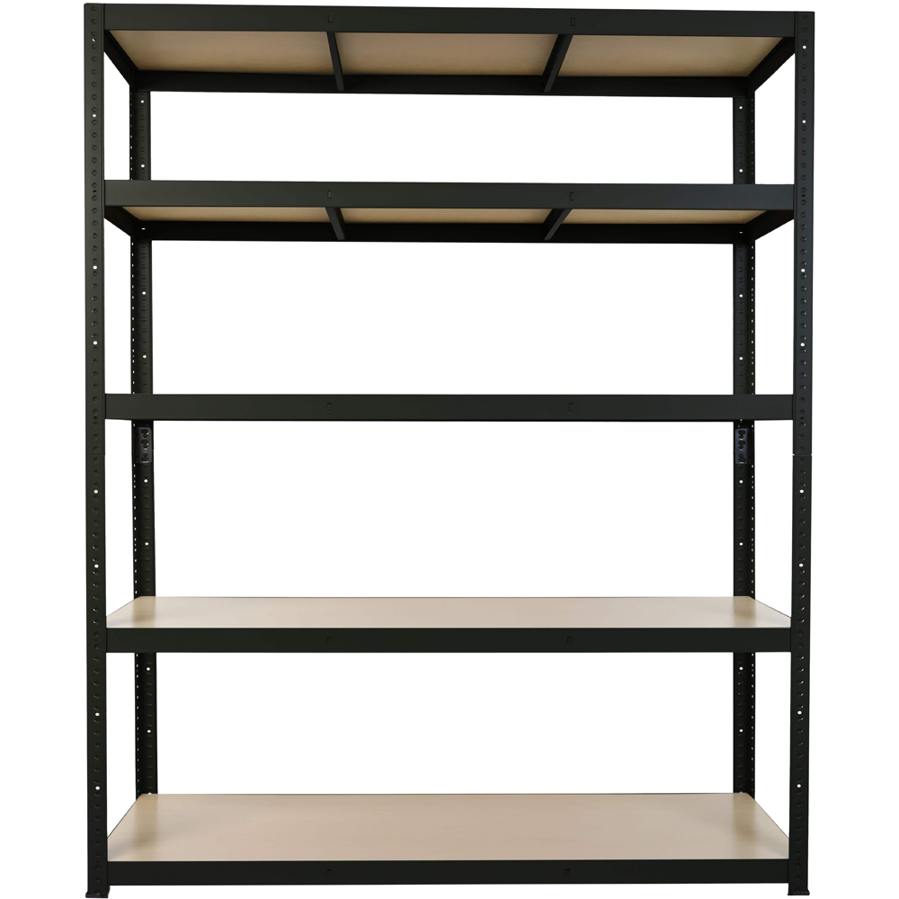 Raft atelier GOODHOME Ryle, metal, 120 x 40 x 179 cm, 100 kg/polita, negru