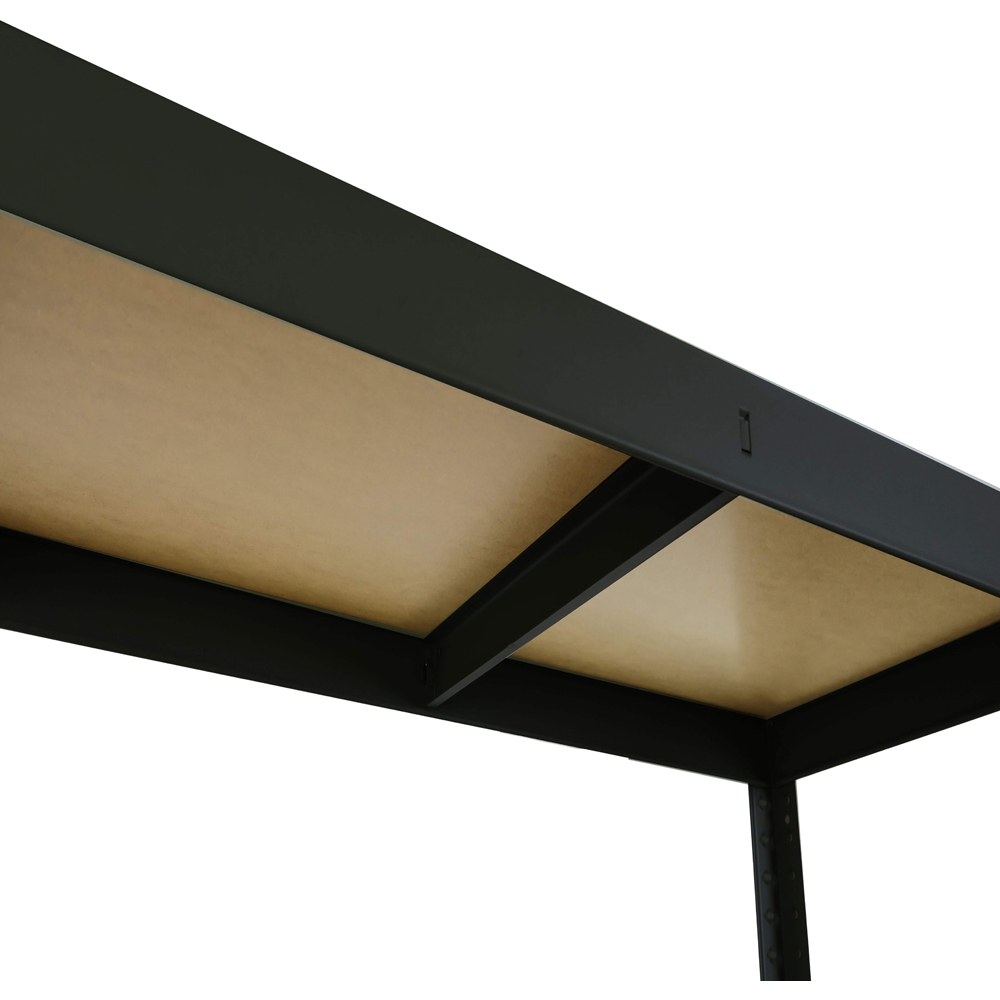Raft atelier GOODHOME Ryle, metal, 120 x 40 x 179 cm, 100 kg/polita, negru