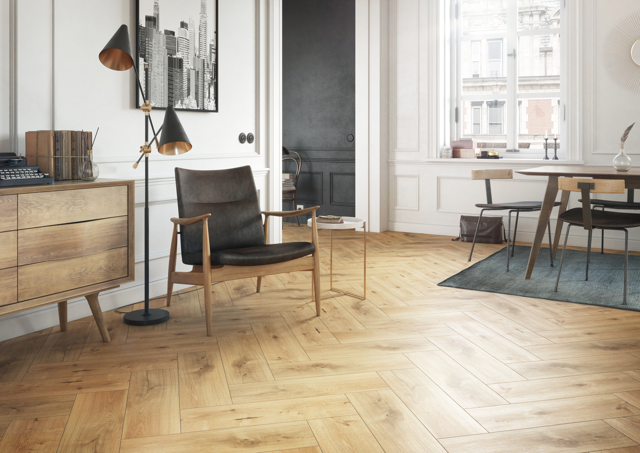 Gresie exterior/interior Cersanit Orginal Wood, 18.5 x 59.8 cm, 1 mp/cutie, bej