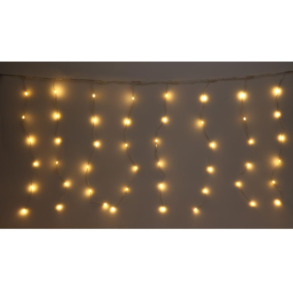 Perdea de lumini, LED alb cald, 120 leduri