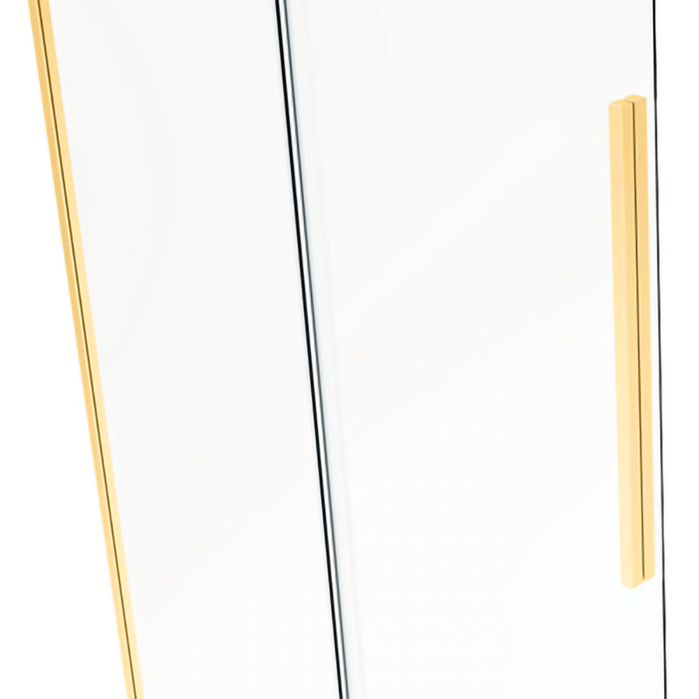 Cabina dus standard BELFORM Fortuna, dreptunghiulara, aluminiu, 100 x 80 x 195 cm, sticla securizata 6mm, profil auriu