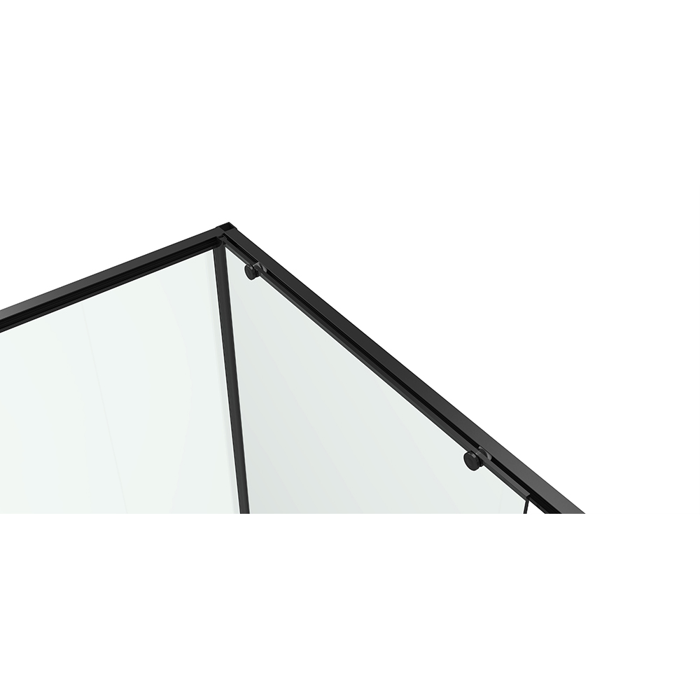 Cabina dus standard BELFORM Infinity, dreptunghiulara, 100 x 80 x 200 cm, profil aluminiu, sticla securizata 6mm, negru