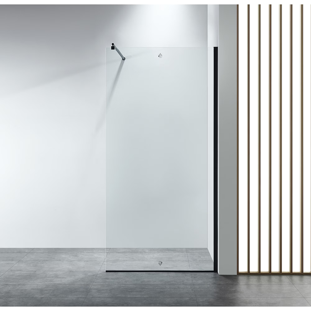 Paravan dus walk-in BELFORM Infinity 27BL2002, aluminiu, sticla securizata transparenta, 70 x 200 cm, negru