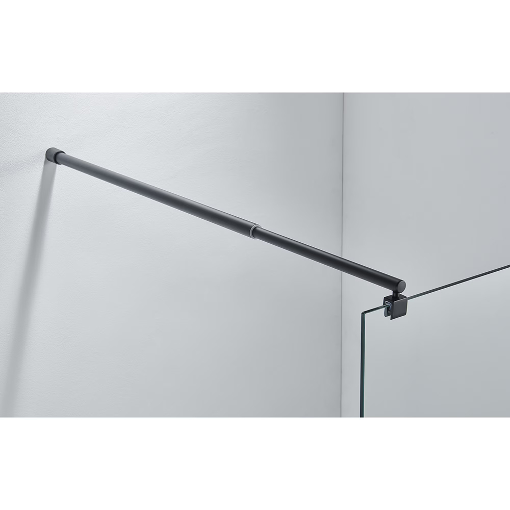 Paravan dus walk-in BELFORM Infinity 27BL2002, aluminiu, sticla securizata transparenta, 70 x 200 cm, negru