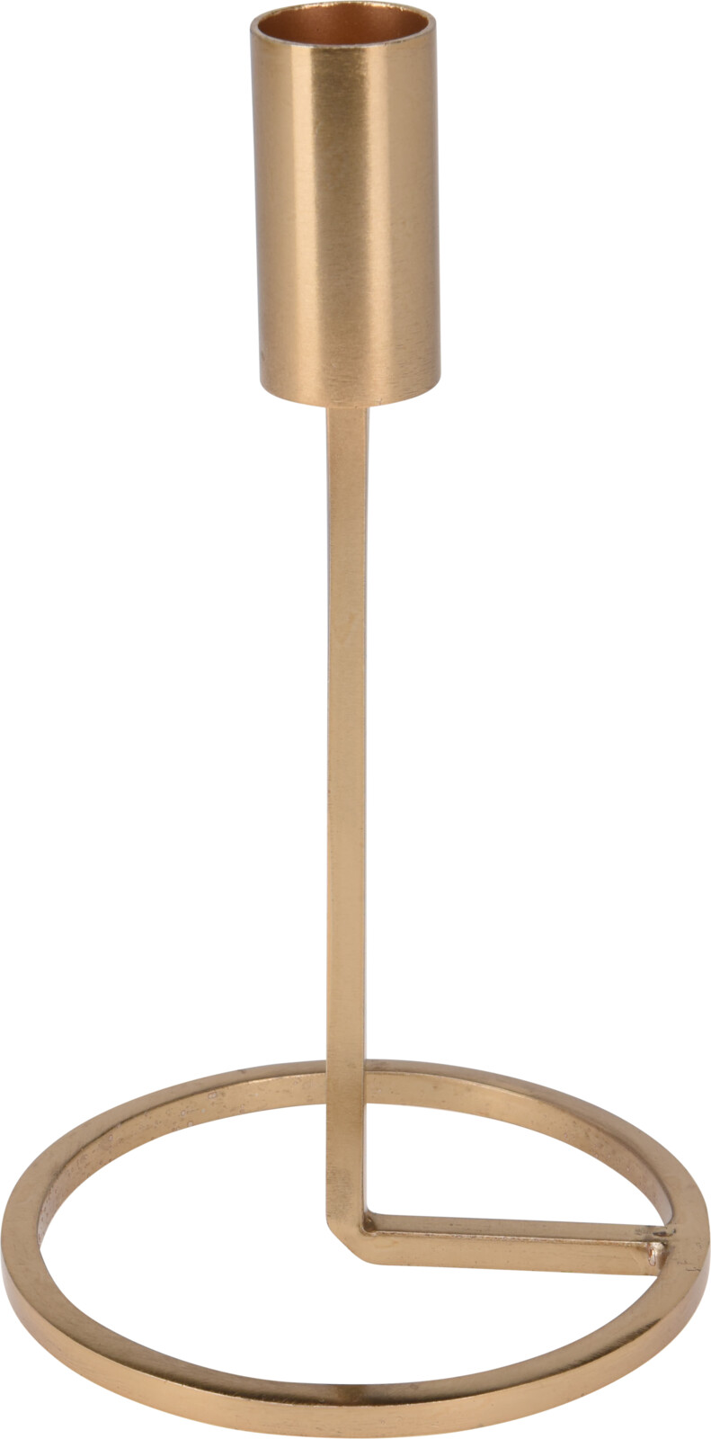 Suport lumanare Craciun, aluminiu, 19 cm, auriu