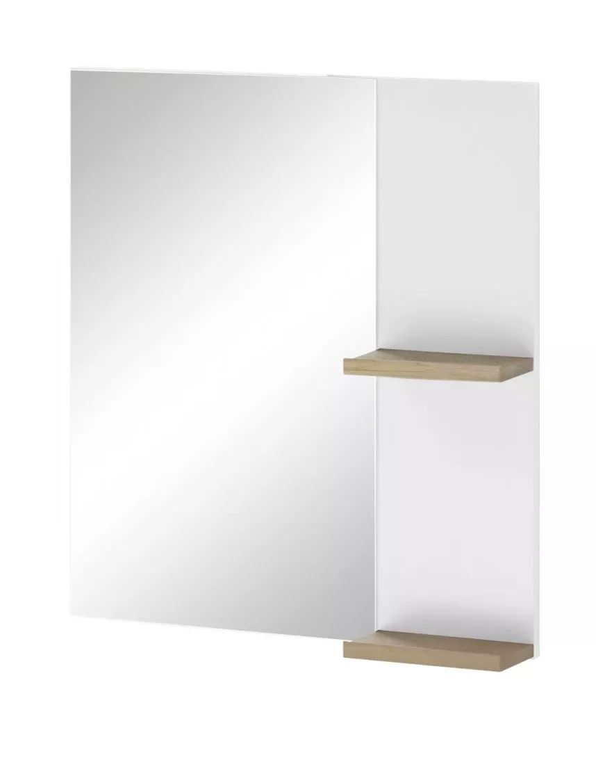 Set mobilier baie WOODART Paxos, baza, lavoar, oglinda, 65 cm, alb