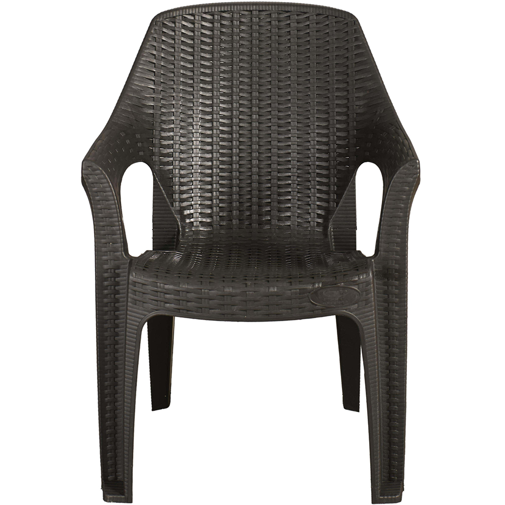 Scaun gradina Outdoor Living, plastic, 55 x 62 x 84 cm, gri antracit