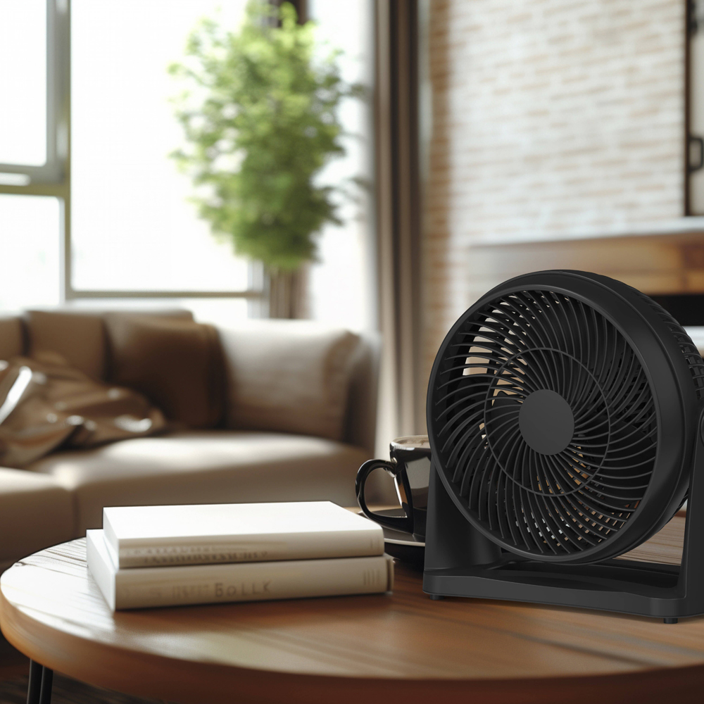 Ventilator de birou, 3 trepte de viteza, D17 cm, 21W, negru