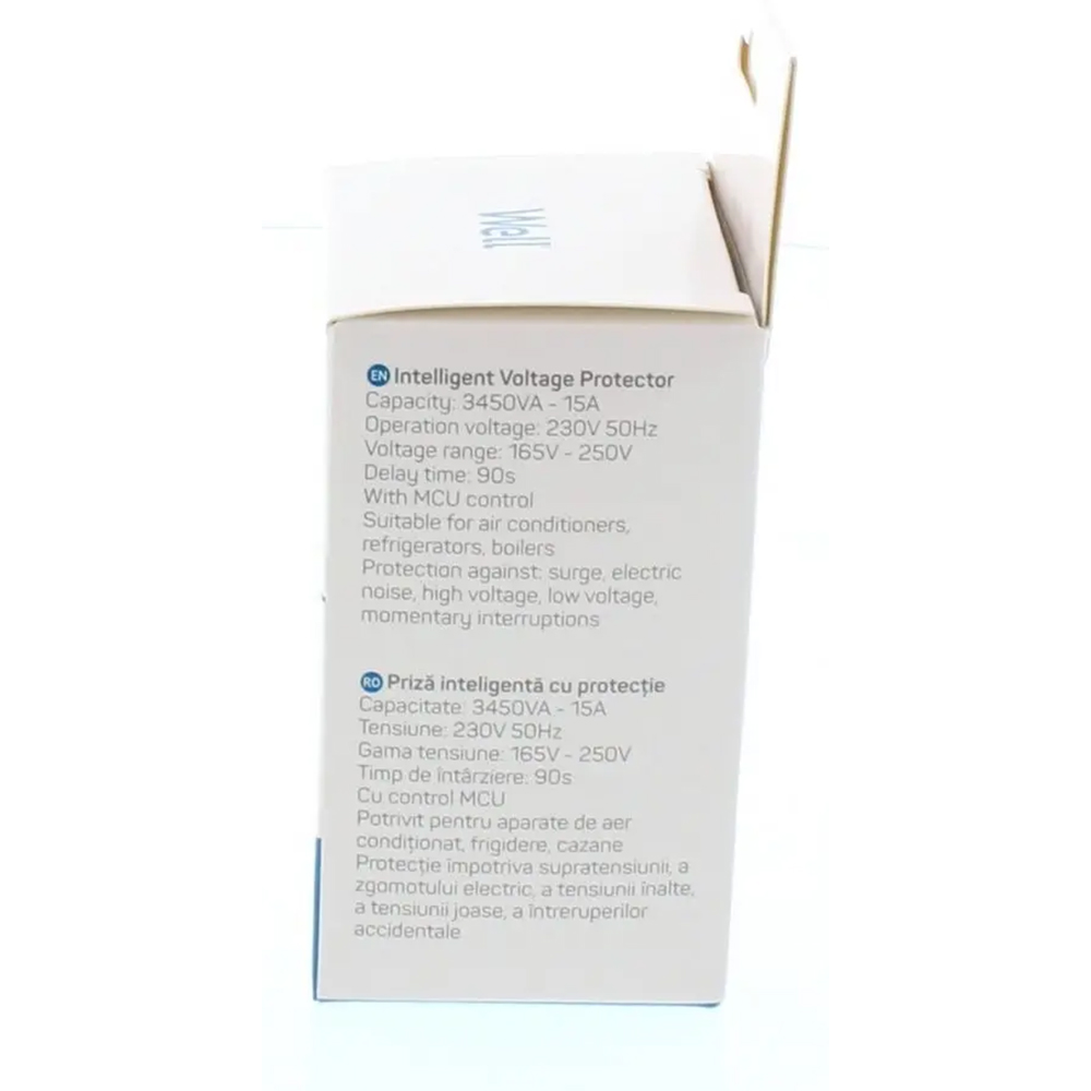 Stecher Schuko WELL ELAD-SH-PROT/VS-WL, protectie la joasa si inalta tensiune, 15A, alb