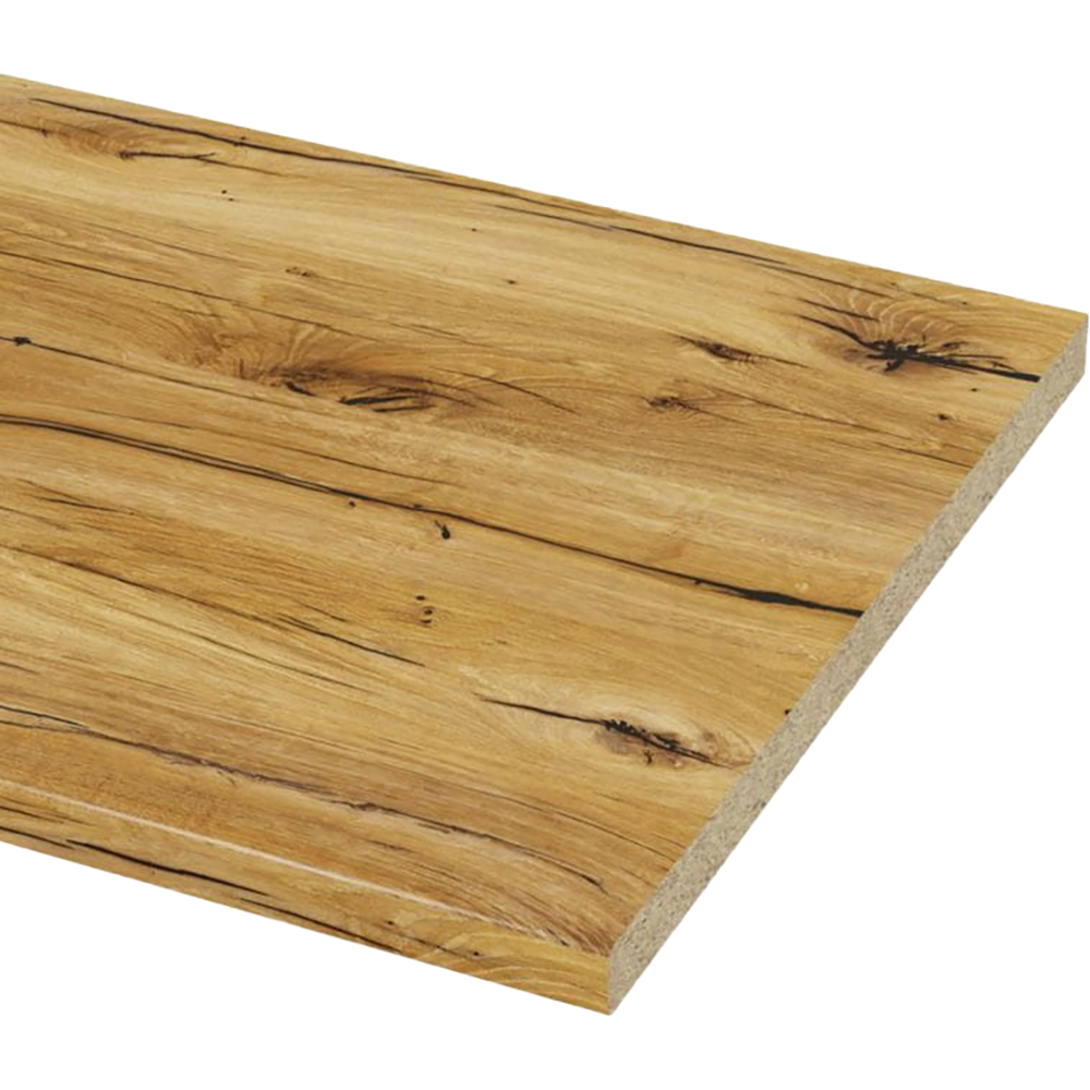 Blat bucatarie GOODHOME, 300 x 62 x 3.8 cm, PAL, maro lemn