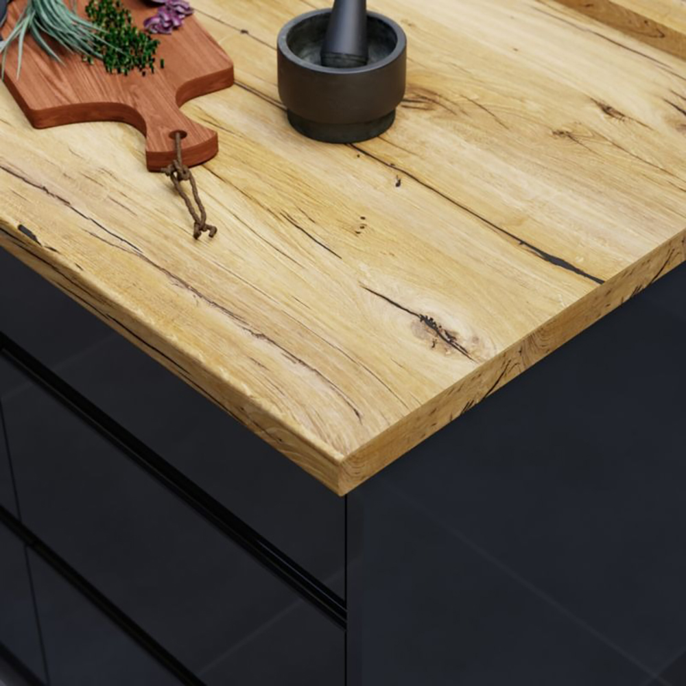 Blat bucatarie GOODHOME, 300 x 62 x 3.8 cm, PAL, maro lemn