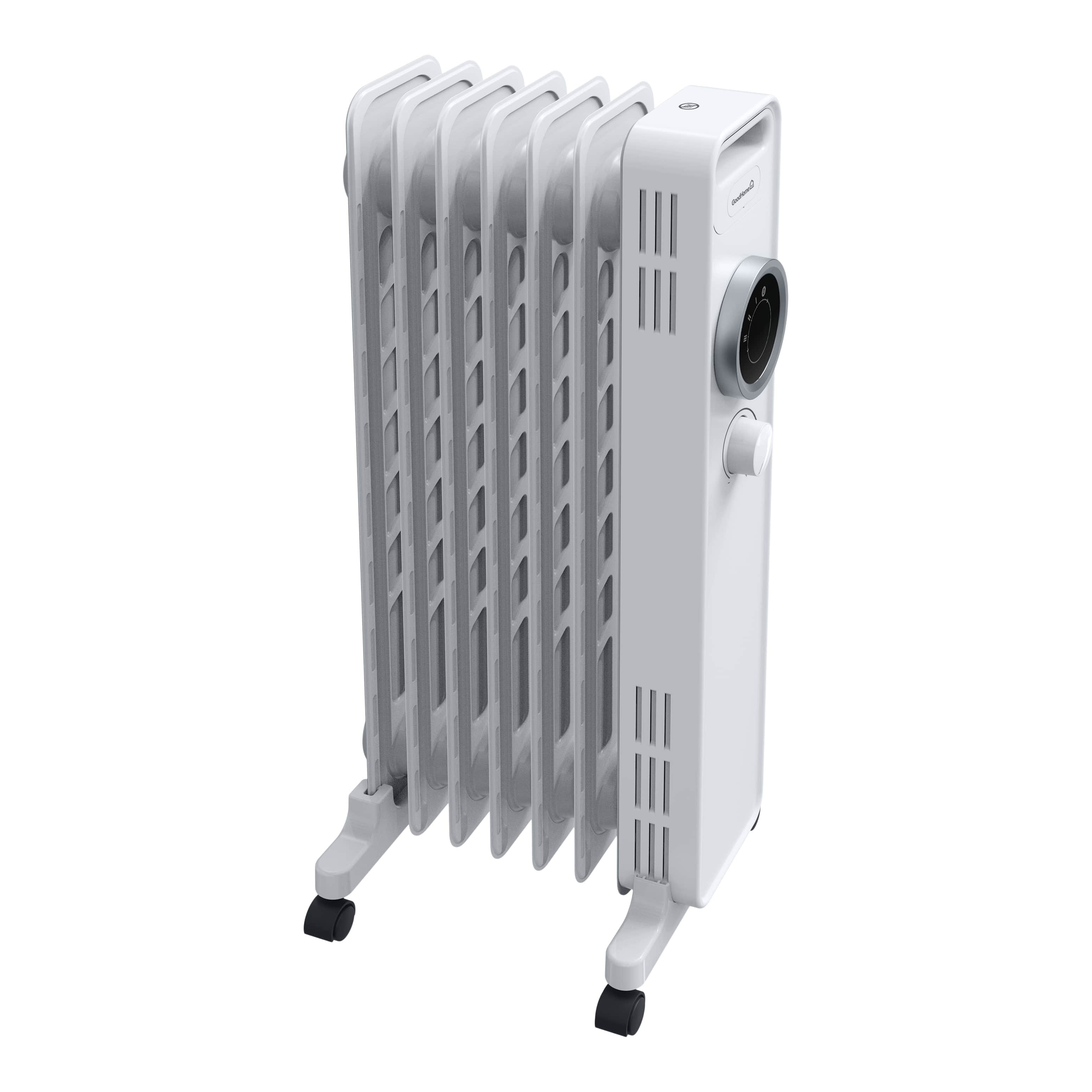 Radiator electric GoodHome, 7 elementi, 1500W, alb