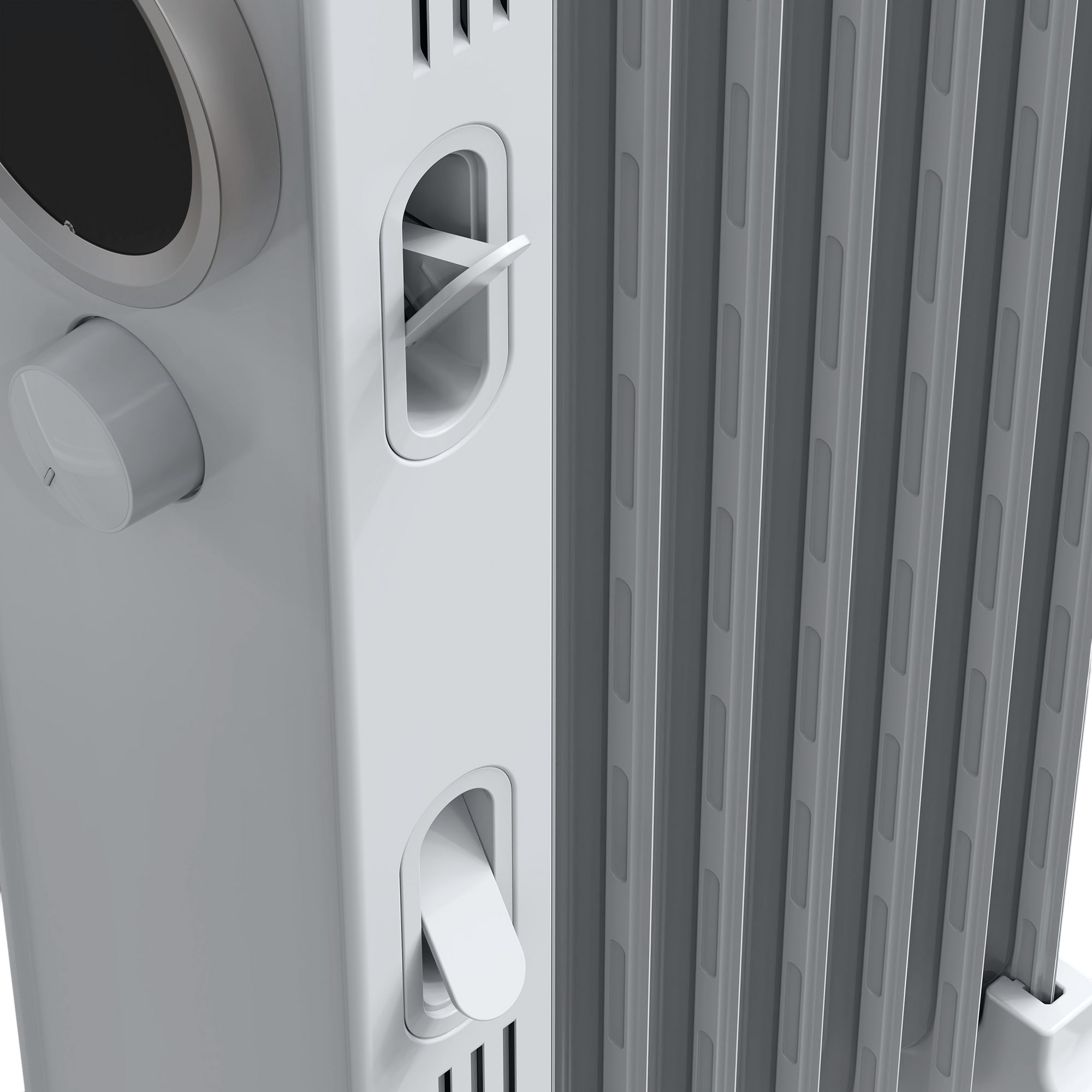 Radiator electric GoodHome, 7 elementi, 1500W, alb
