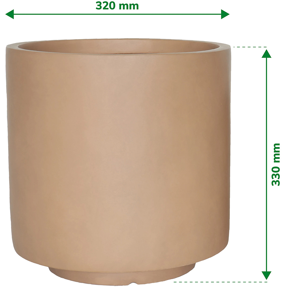 Ghiveci flori VERVE, lut, D 32 cm, maro