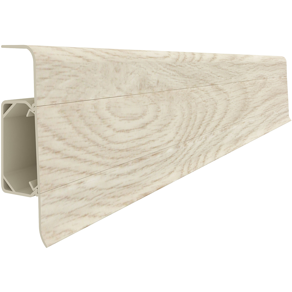 Plinta parchet VILO Esquero 604, PVC, 250 x 6.66 x 2.2 cm, platan Bianco