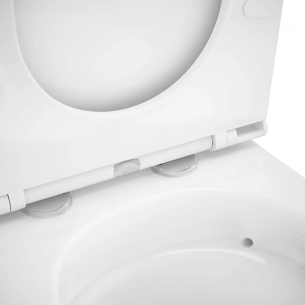Vas WC suspendat GOODHOME Cavally, ceramica, 36 x 53 x 35 cm, capac SoftClose, alb
