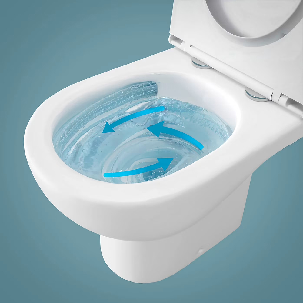 Vas WC suspendat GOODHOME Cavally, ceramica, 36 x 53 x 35 cm, capac SoftClose, alb