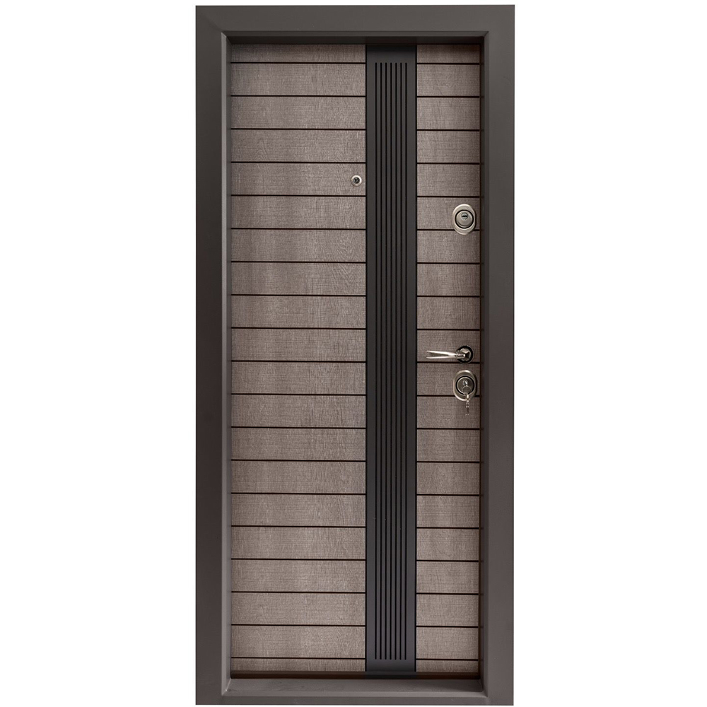 Usa de intrare pentru apartament Silver, fara geam, dreapta, MDF, 88 x 201 cm, gri deschis-antracit