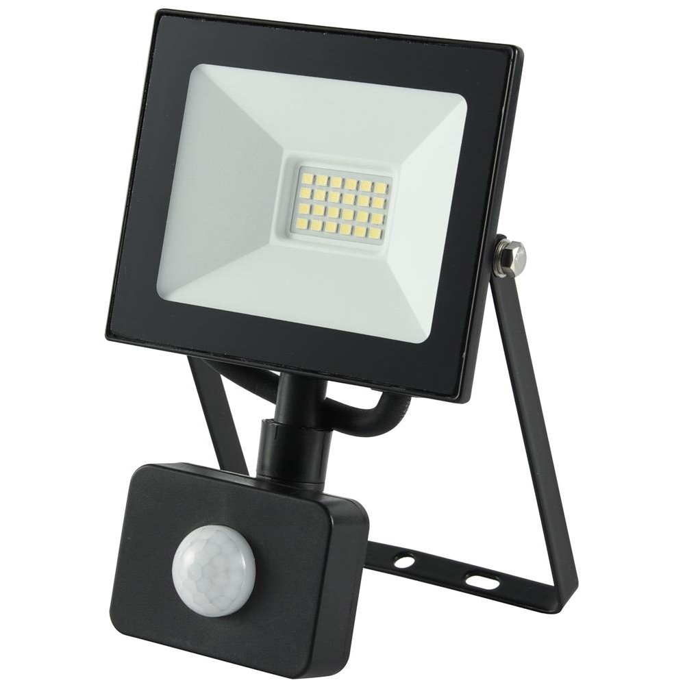Proiector LED cu senzor de miscare AVIDE, 20W, 1600lm, negru