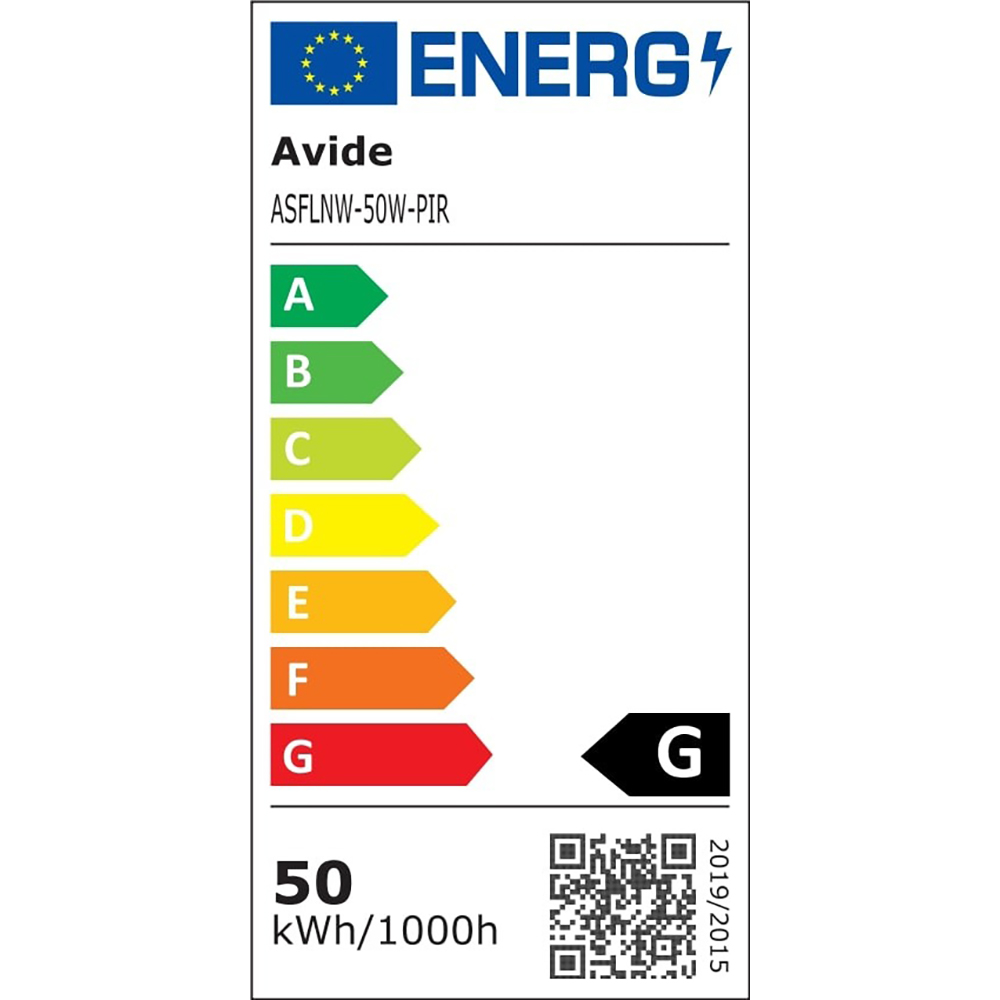 Reflector LED AVIDE, 50W, 4000lm, IP44, negru