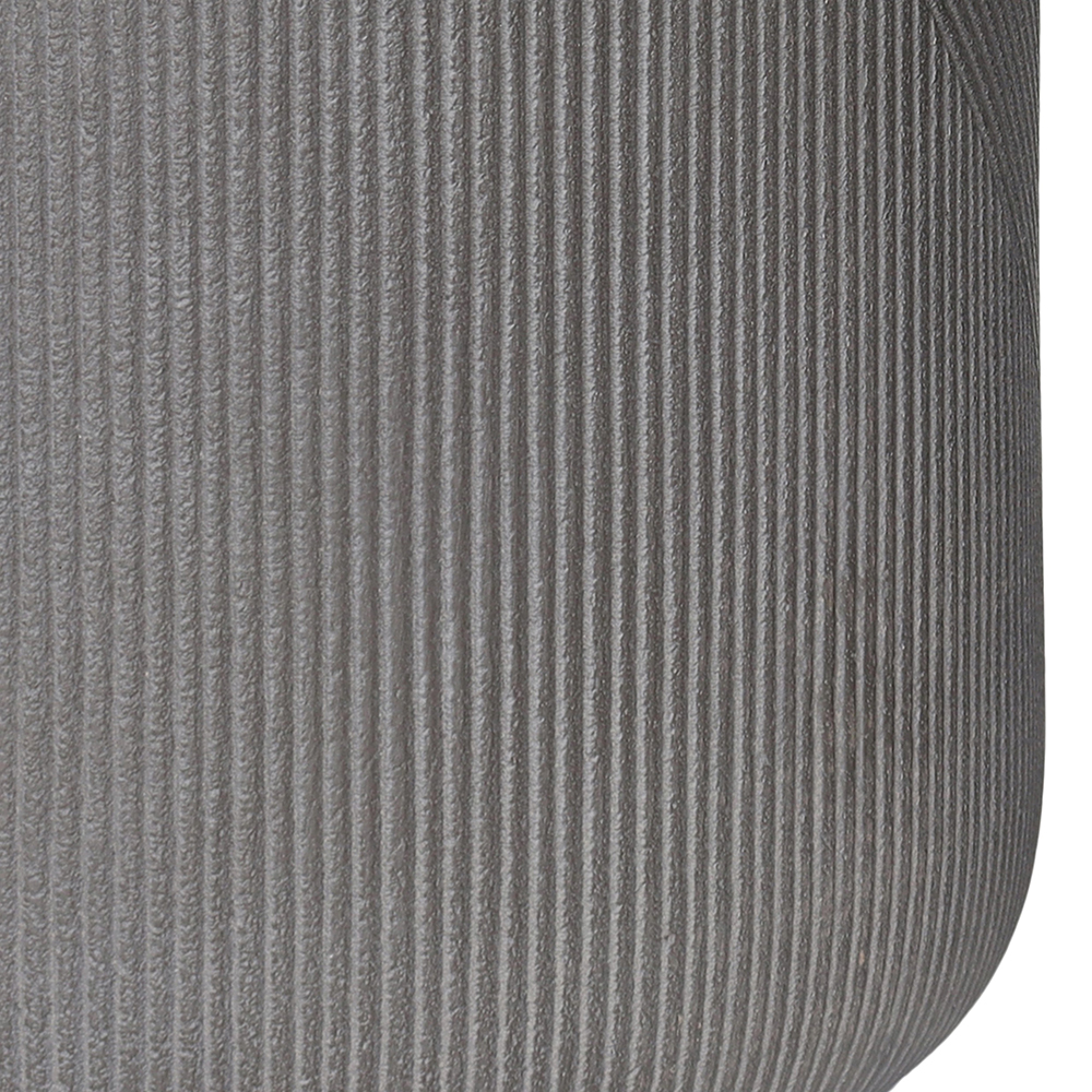 Ghiveci flori VERVE, lut, D 36 cm, gri inchis