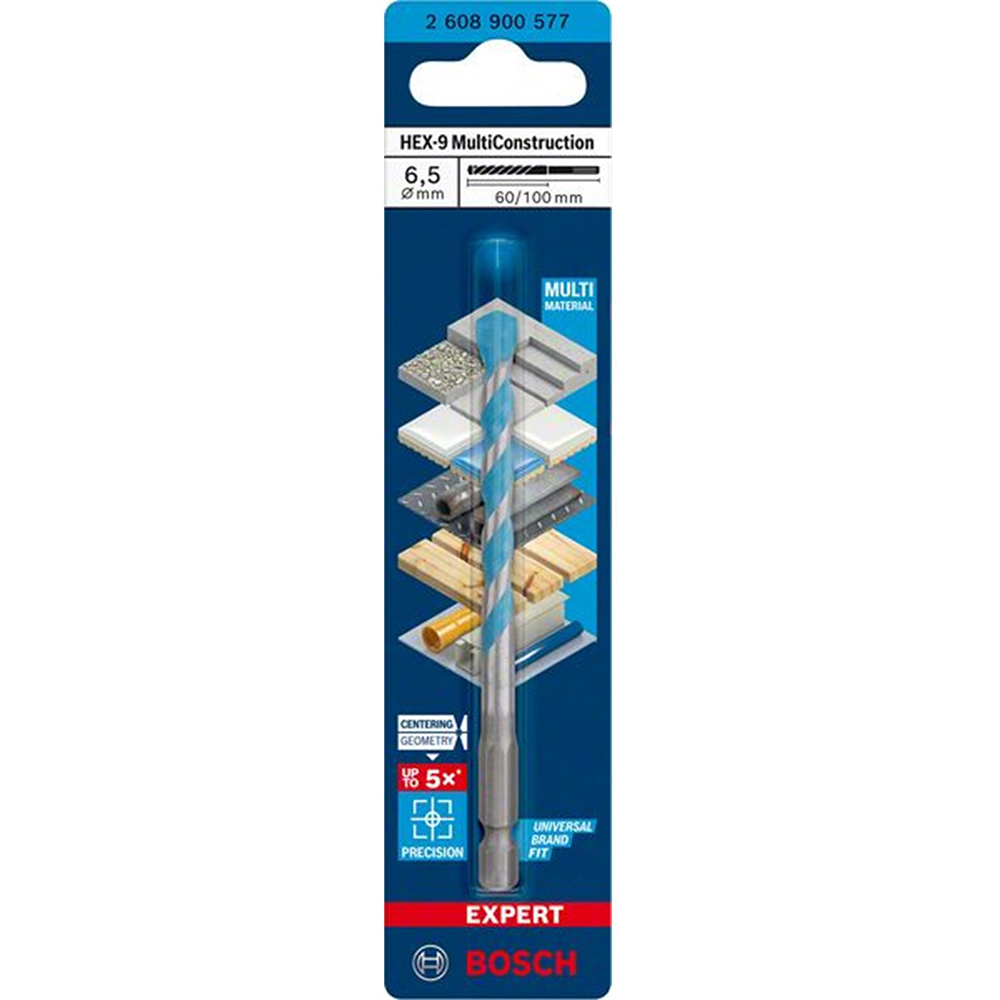Burghiu HEX-9 BOSCH Expert, 6.5 x 60/100 mm