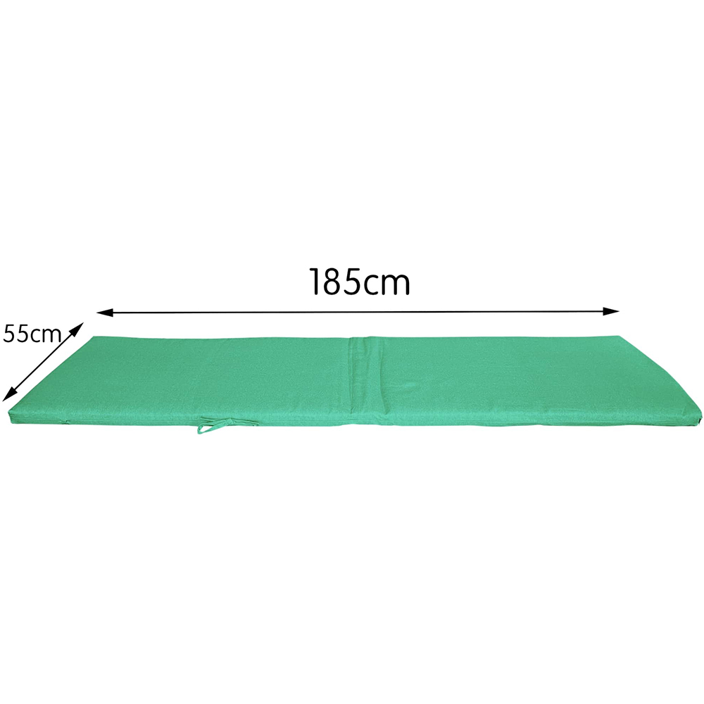 Perna pentru sezlong COCOS, 185 x 55 x 5 cm, bumbac si poliester, verde