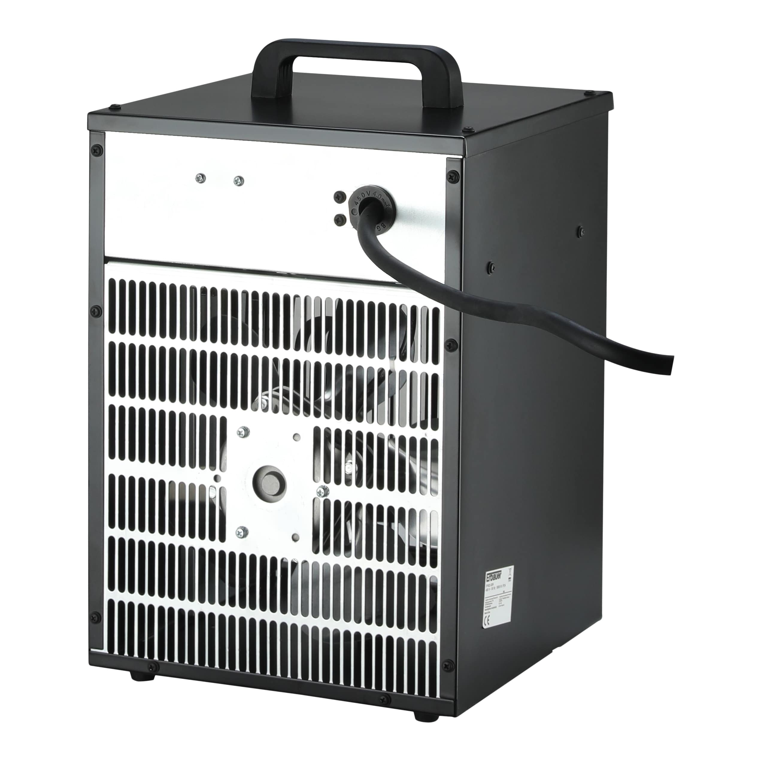 Aeroterma industriala tubulara IFH02-50H, 2 trepte viteza, 5000W, Termostat reglabil, negru
