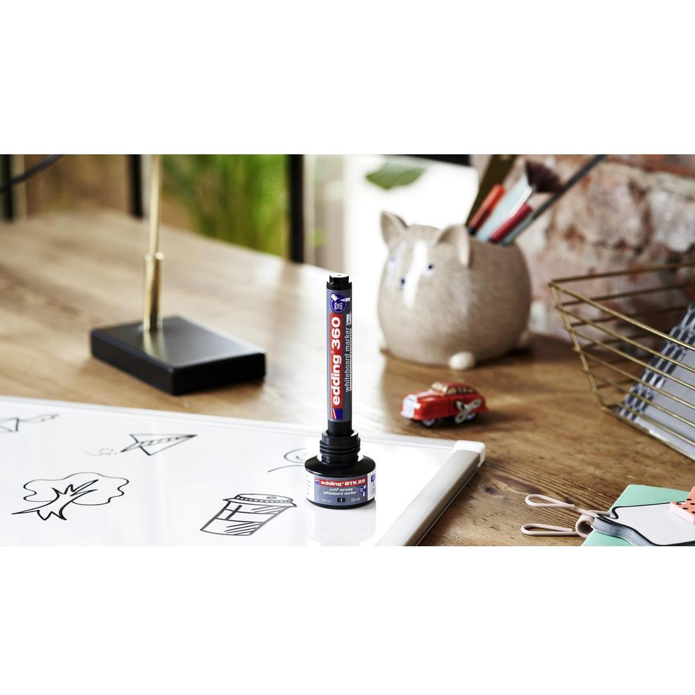 Set markere EDDING 360 pentru tabla, varf rotun, 1.5-3 mm, 4 bucati, multicolor