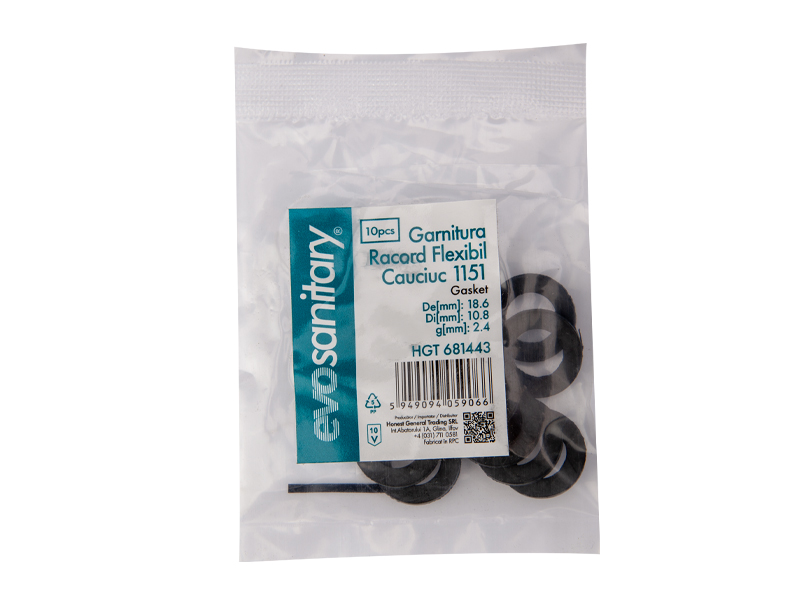 Garnitura Racord Flexibil Cauciuc 1151 / De[mm]: 18.6; Di[mm]: 10.8; g[mm]: 2.4