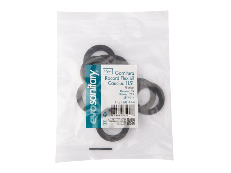 Garnitura Racord Flexibil Cauciuc 1151 / De[mm]: 29; Di[mm]: 19.4; g[mm]: 2
