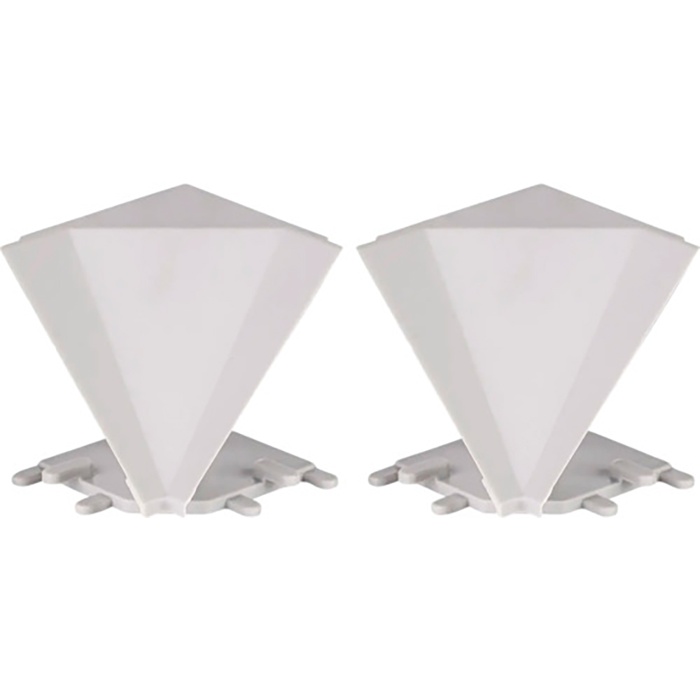 Set accesorii profil blat colt interior TE-MA, 2 buc, argintiu