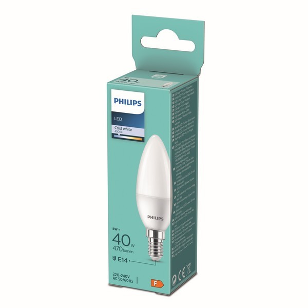 Bec LED PHILIPS 8719514313323, E14, 5W, 470lm, lumina neutra