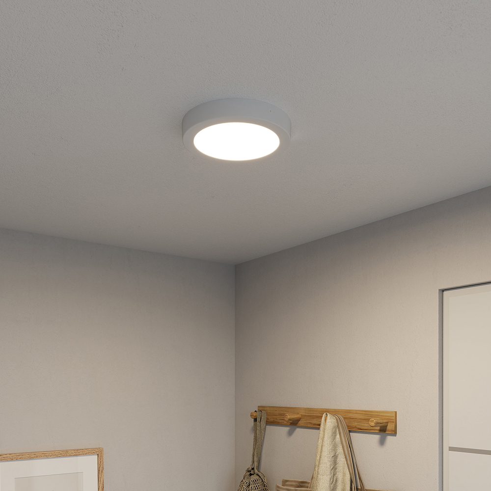 Plafonirea LED GOODHOME Aius, 21 cm, 12W, 1200lm, 4000K, alb