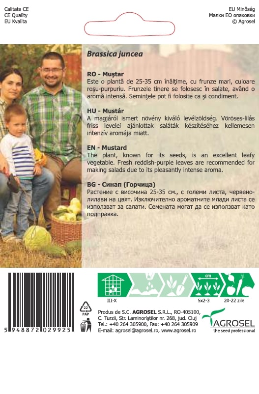 Seminte mustar AGROSEL, 5.15 g