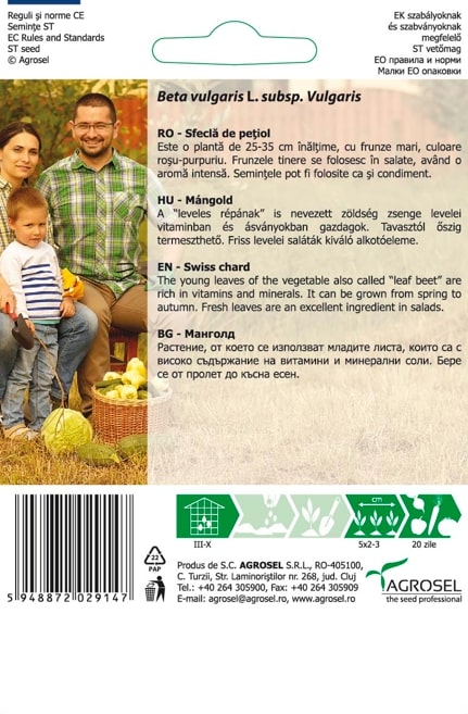 Seminte sfecla de petiol Groene Gewone AGROSEL, 5.15 g